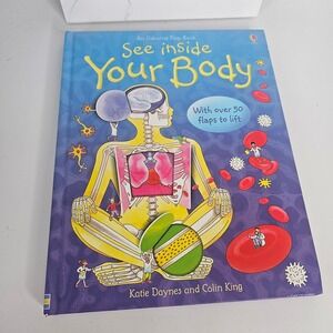 Usborne See Inside Your Body Hardcover Flap Book Katie Daynes Colin King Anatomy